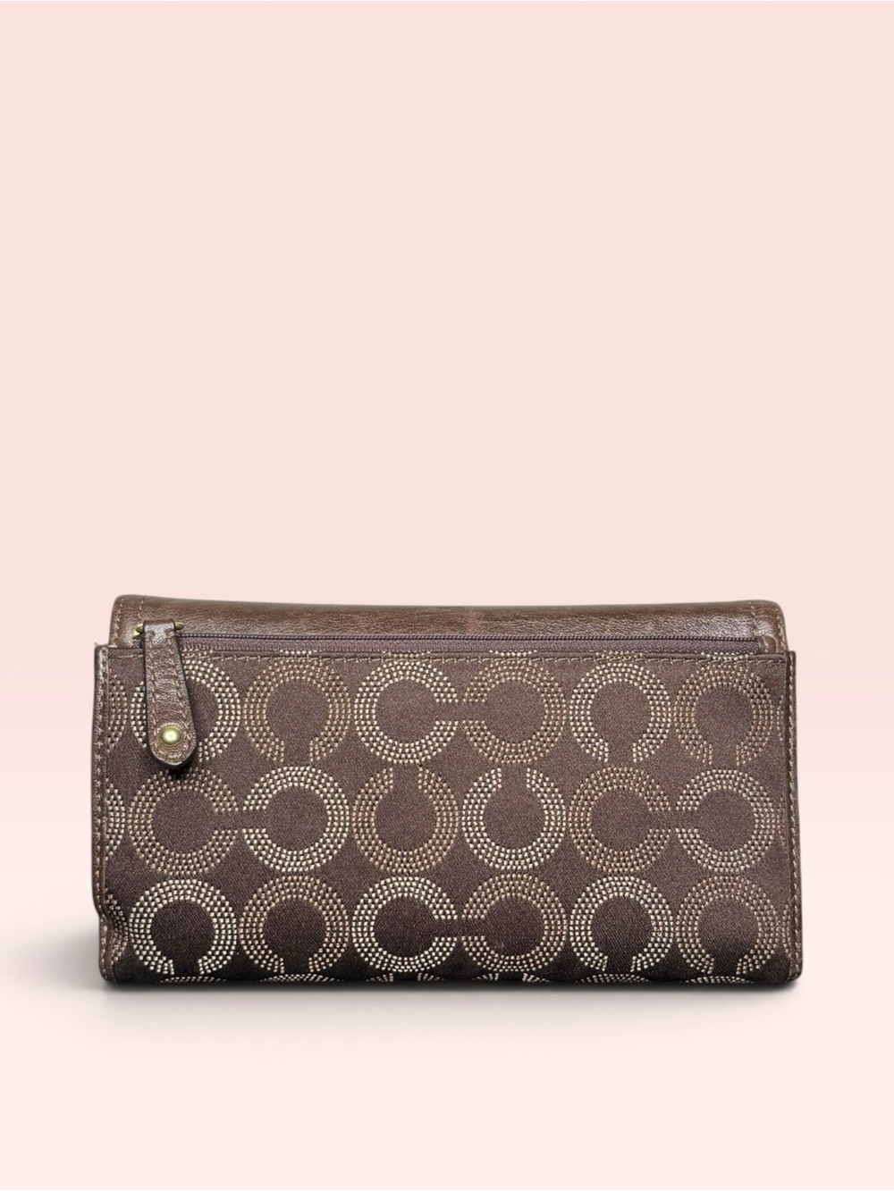 Coach Madison Signature Op Art Dotted Trifold Wallet - Picture 2 of 9